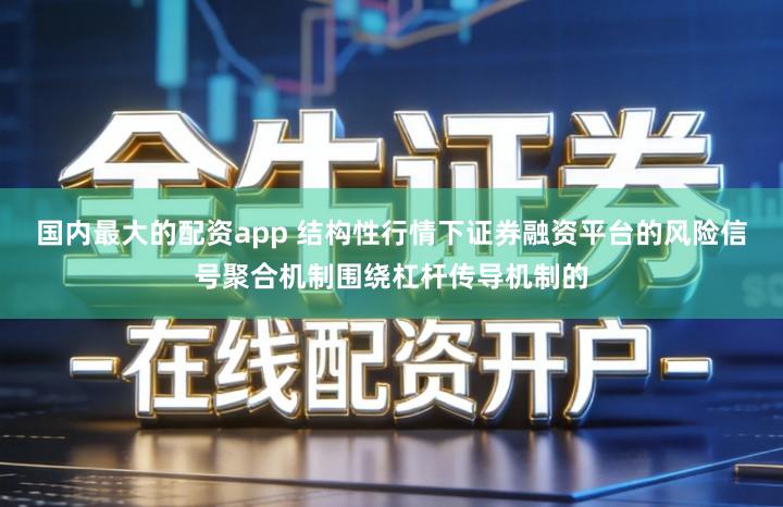 国内最大的配资app 结构性行情下证券融资平台的风险信号聚合机制围绕杠杆传导机制的